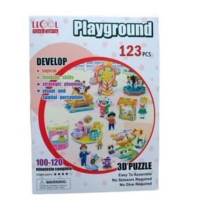 3D puzzle craft for kids adults amusement park educational toy Carousel 5 6 7 8+